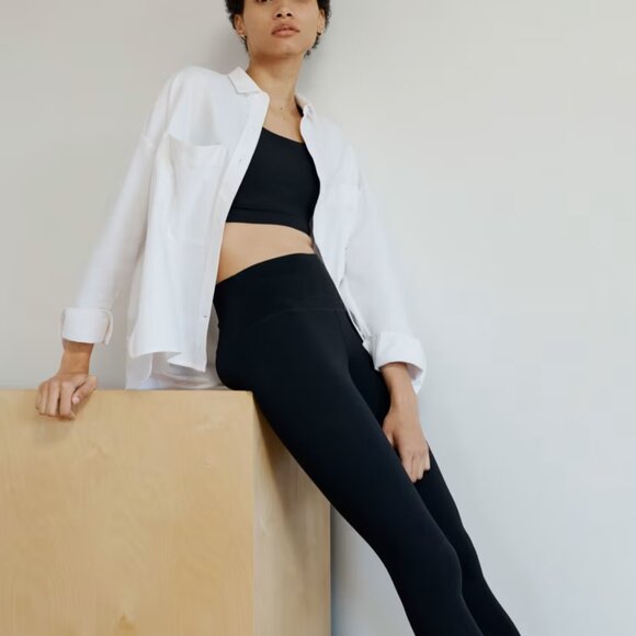 Everlane Japan square boxy top white organic cotton shirt button up  NWT XL - Picture 4 of 5